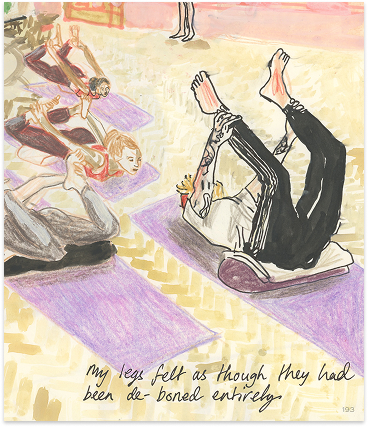 Illustration of women doing yoga