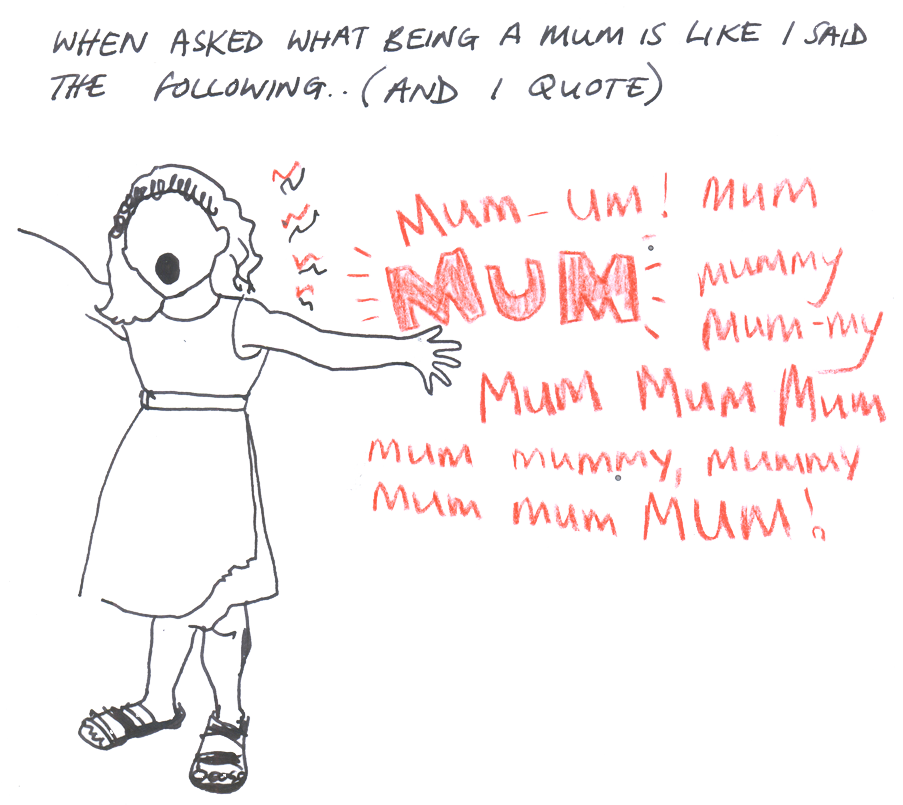 Illustration of a child shouting